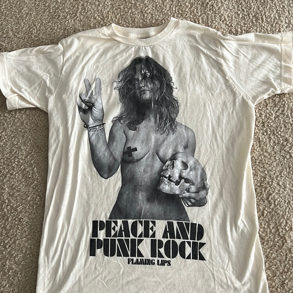 Flaming Lips peace and punk rock tee never worn sz s unisex